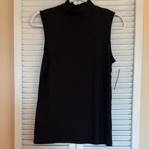 No Boundaries Black Sleeveless Mock Neck Tee